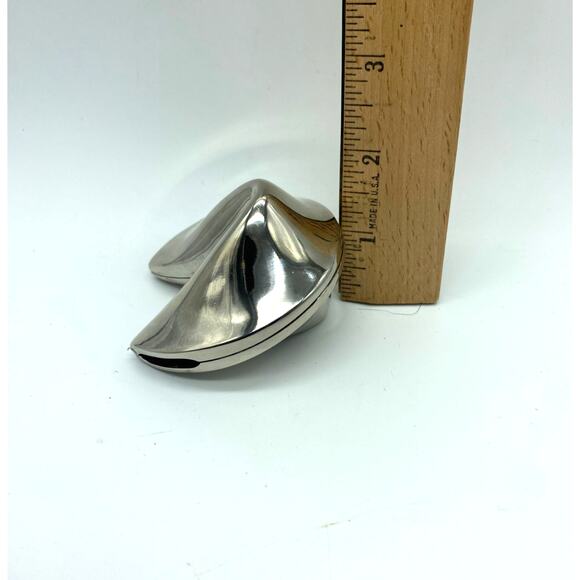Fortune Cookie Trinket Box, Silver Plated Chinese‎ Fortune Good Luck gift - Picture 6 of 7